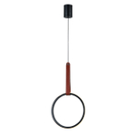 Подвесной светодиодный светильник 30Вт, 815лм, 3000/4000/6000K, Ra>80, кожа/металл/силикон, черный