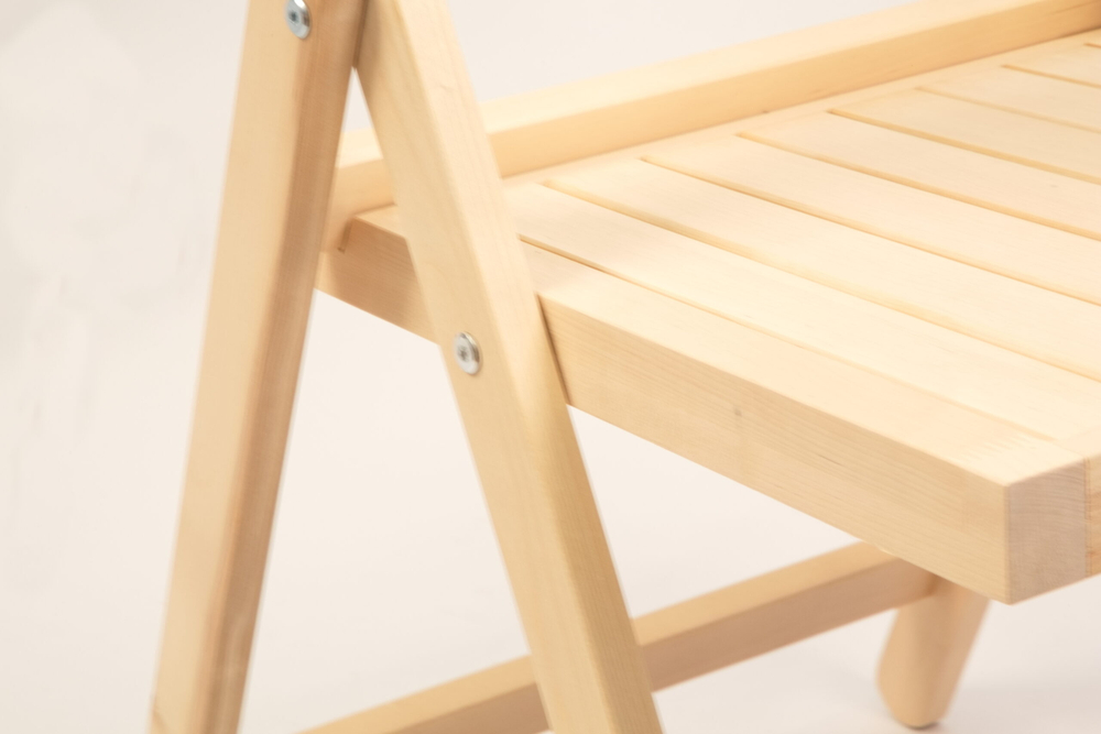 Складной стул Zip-mebel Даччи натур неокрашенный шлифованный