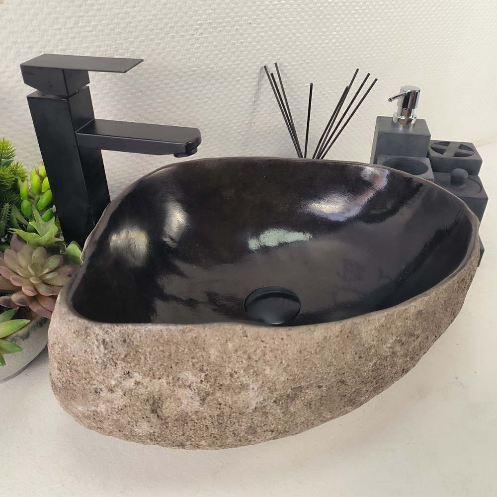 Раковина из речного камня RS-64993 45*36*15 0861