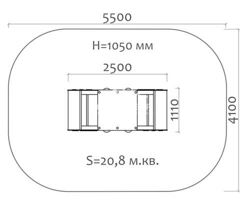Качели-балансир двойные на пружинах 04658