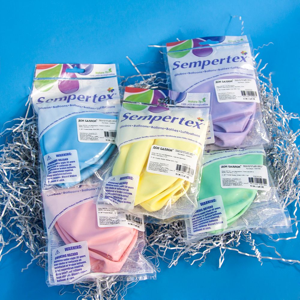 Шар (36''/91 см) Нежно-голубой (640), макарунс, 1 шт.