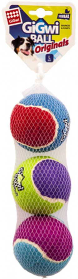 GIGWI Ball Originals Игрушка для собак Три мяча с пищалкой 8 см