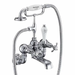 Смеситель для ванны Burlington Regent ANR17-QT хром/ручки белые