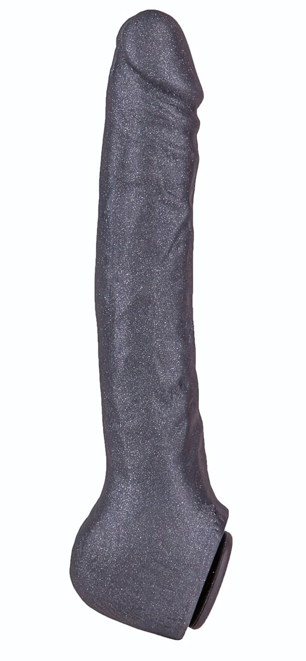 Чёрная фаллическая насадка BLACK BENT 3 - 22 см. (Цвет: черный)