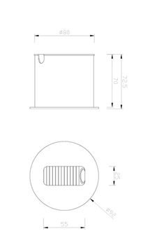 Подсветка ступеней лестницы 5W 3000K 4390-1W черный Glimt Favourite