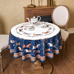 СКАТЕРТЬ КРУГЛАЯ "PASSAGE" 190СМ ,БЕЛЫЙ, 100% ХЛОПОК,ТВИЛ,ПРОПИТКА