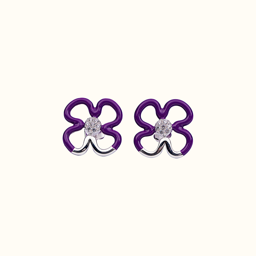 Серьги Bloom Purple