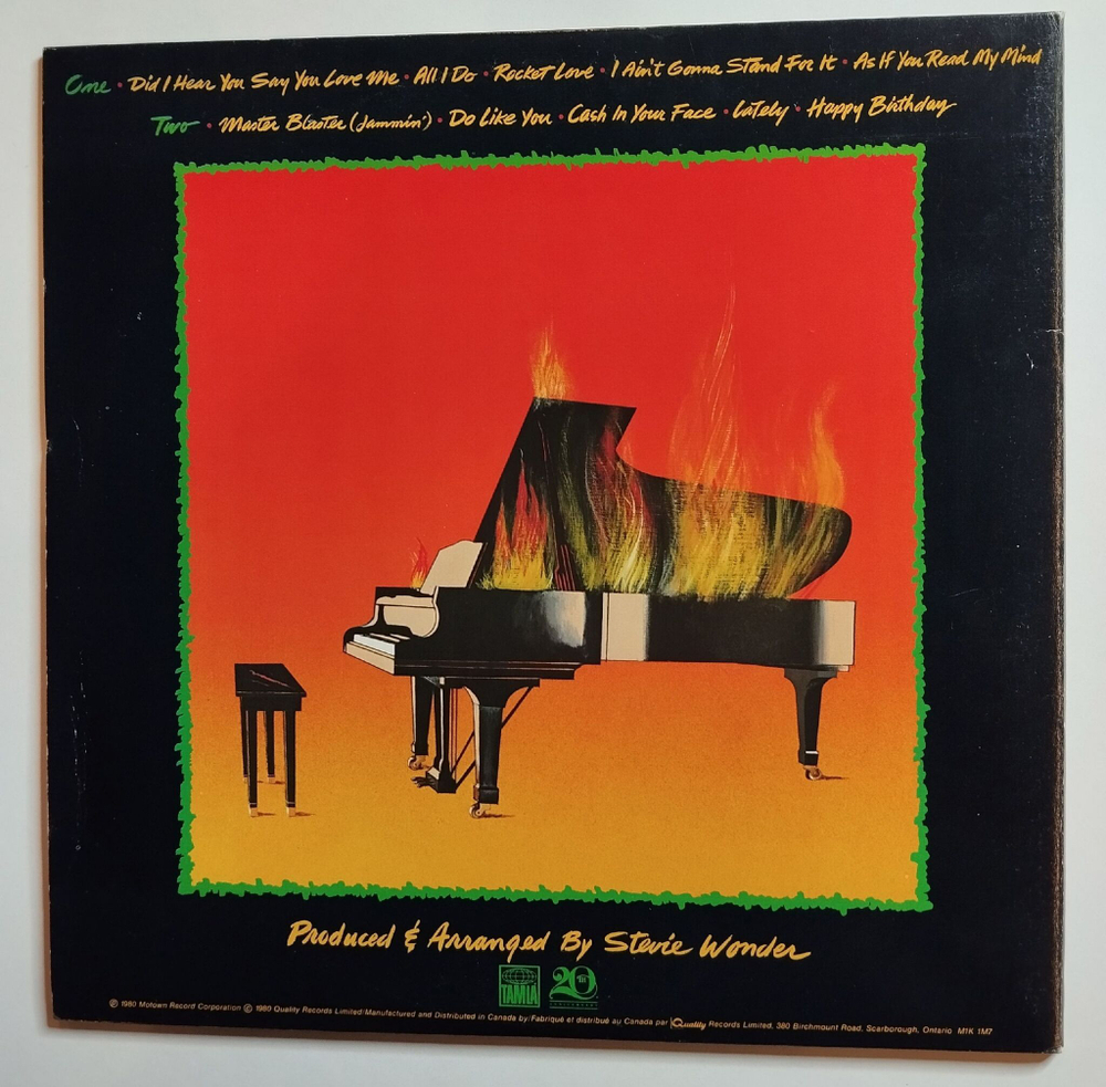Винтажная виниловая пластинка LP Stevie Wonder Hotter Than July (Canada 1980)