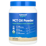Nutricost, Порошок из органического масла MCT, без ароматизаторов, 454 г (16,2 унции)