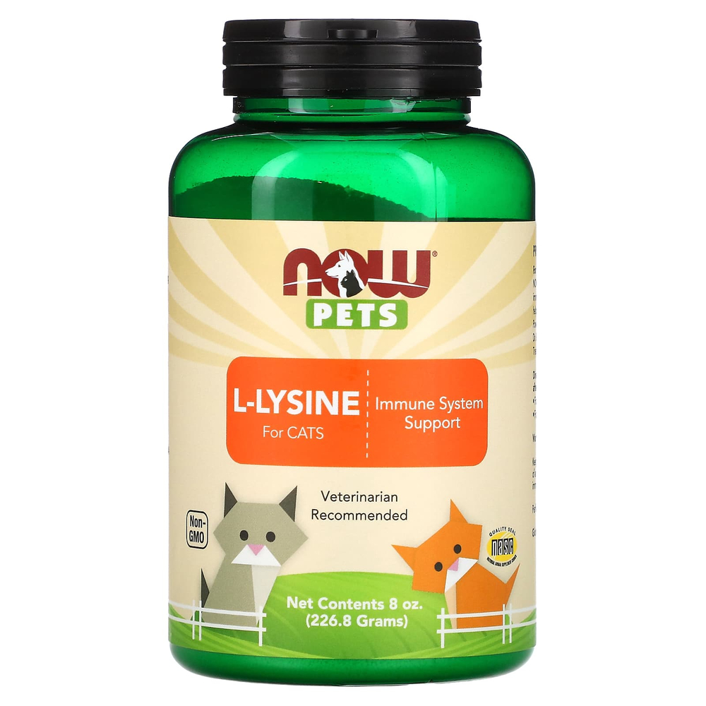 NOW Foods, Now Pets, L-лизин для кошек, 226,8 г (8 унций)