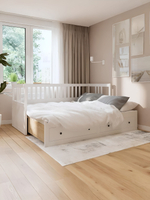 IKEA Кушетка-кровать раздвижная HEMNES, белая, 80*200/160*2000, КЫМОР (ИКЕА ХЕМНЭС)(IKEA HEMNES)