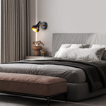 Настенный светильник 1x40Вт E14, металл, чёрный/золото