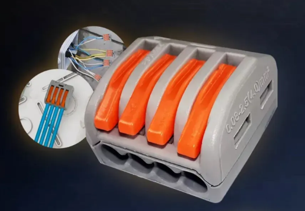 Соединительная клемма 4-проводная с рычагом 0.1-2.5мм2