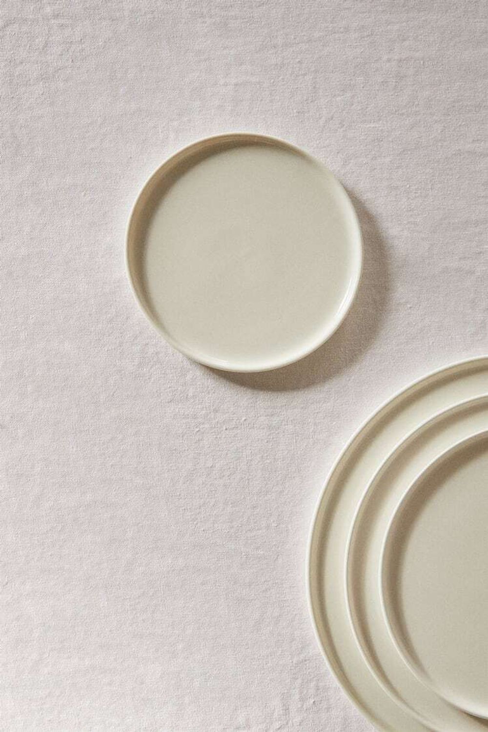 ZARA HOME НАБОР ИЗ 2 ТАРЕЛОК XS, БЕЛЫЙ