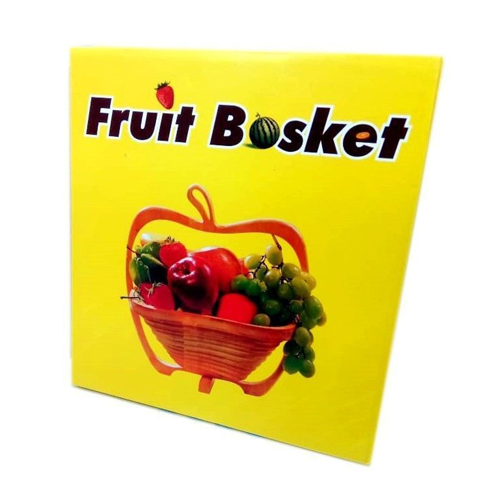 Складная корзина в форме яблока (размер 22,5x30x27 см, цвет бежевый)