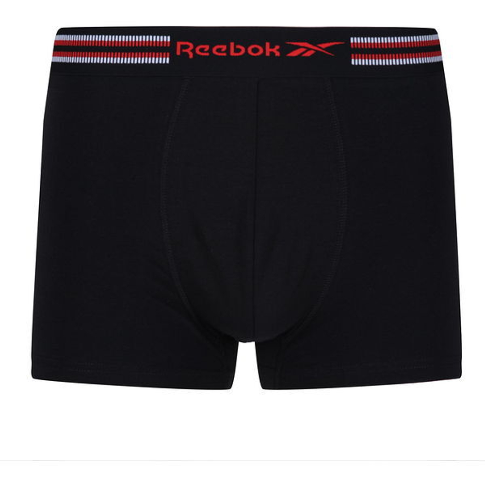Мужские спортивные боксеры Reebok Mens Trunk FARRELL 3P - black aqua/vector red/court blue