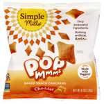 Simple Mills, PopMmms ™, запеченные крекеры с чеддером, 8 пакетиков по 20 г (0,7 унции)