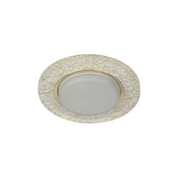 Светильник встраиваемый ЭРА DK80 WH/GD под лампу GX53 белый/золото