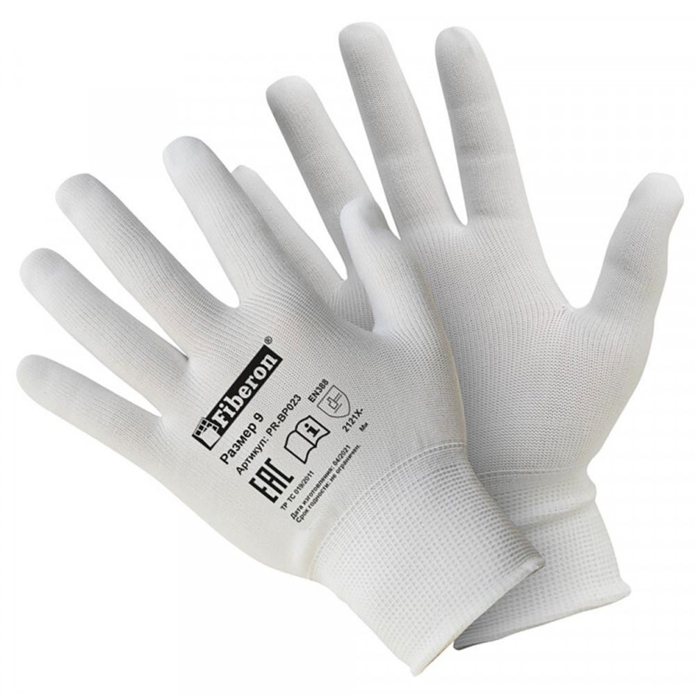 Перчатки Fiberon для сборочных работ белые L PR-BP023