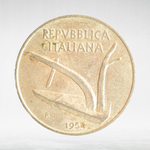 Italy 10 Lire 1954 R, VF
