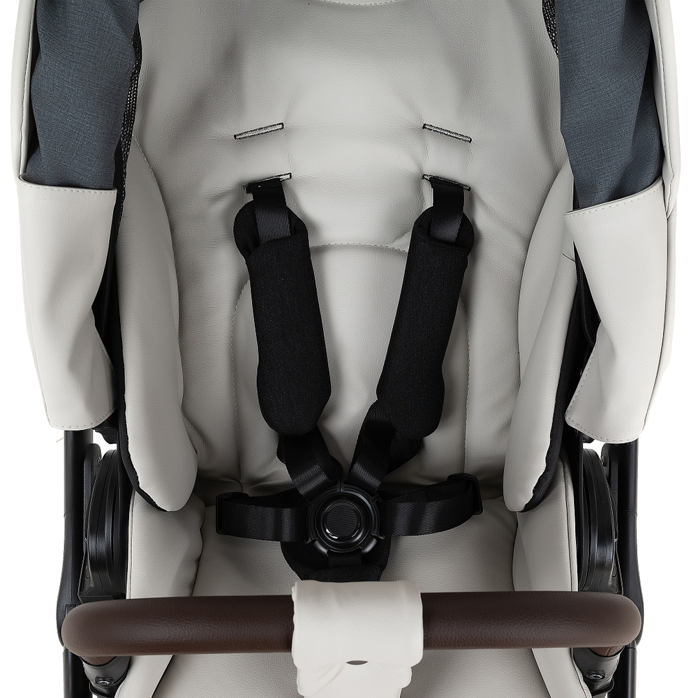 Коляска 2 в 1 Roan Esso Leather, Island Stone / Серый