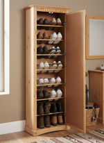 Шкаф для одежды, 58х41х179, Неаполь, распашной, с зеркалом, в прихожую, ванную, спальню, деревянный, зеленый, Dipriz