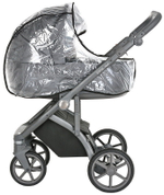 Детская коляска Roan Bass Next Кожа 3 в 1 с автокреслом Tutis Elo Lux EduSky Black RN083/1 Graphite Pearl