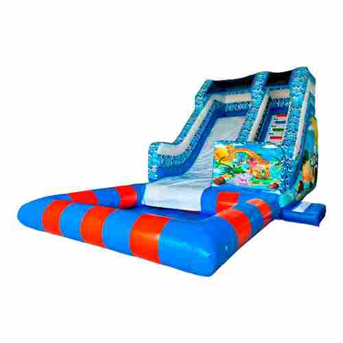 Надувной водный батут-горка с бассейном «Зверопой», размер 9*4*4,5 м