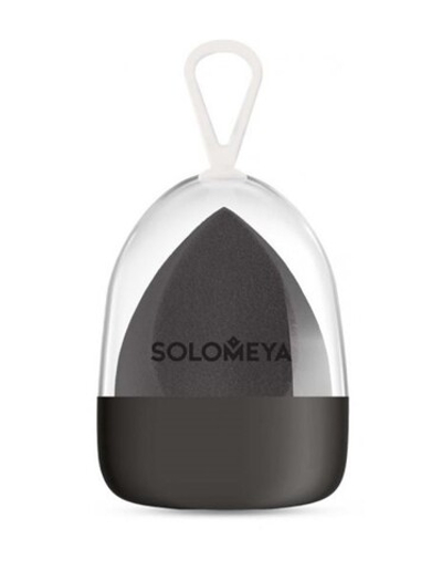 [Solomeya] Косметический спонж для макияжа со срезом ЧЕРНЫЙ Flat End Blending Sponge Black, 1шт