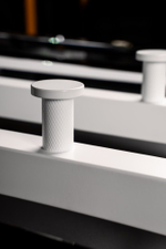 Полотенцесушитель электрический 2-трубы квадратный Matt White