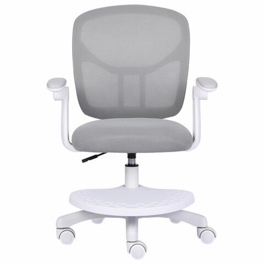 Кресло детское с подставкой для ног BRABIX "Toy MG-205", сетка/ткань TW, серое, 533153