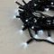 Светодиодная гирлянда с колпачком 75 холодных белых LED ламп 10 м., мерцание, 24В., черный каучуковый провод, IP65, LTC (LL75BLW-1-1W)