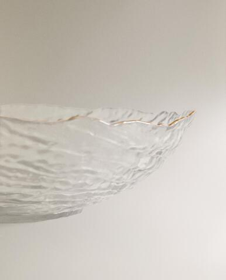 Zara Home блюдо сервировочное из стекла, цвет золотой, 25 см