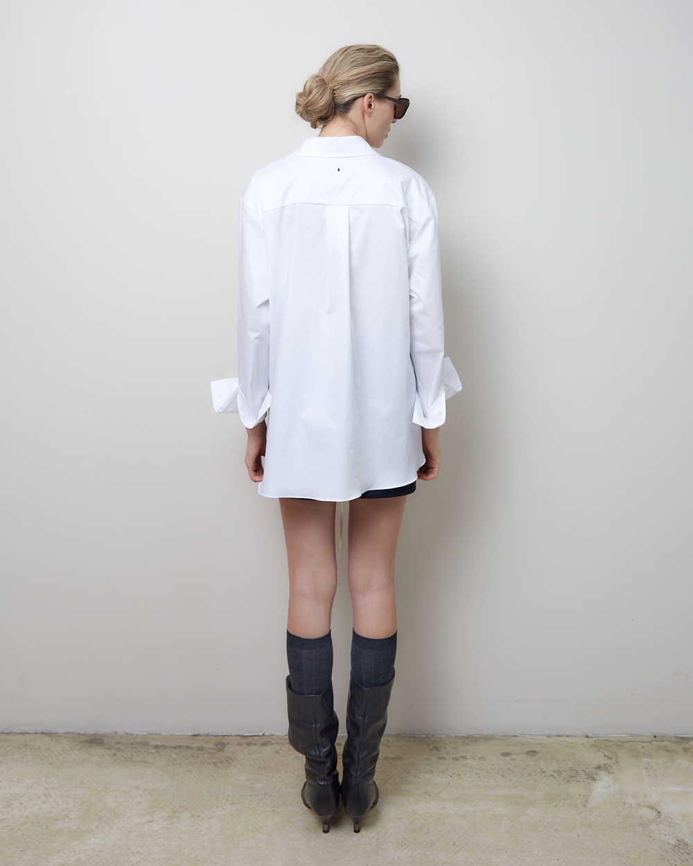 Рубашка на завязках из хлопка Макс Мара белый