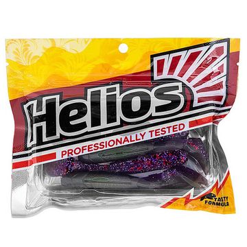 Виброхвост Chubby 3,55'/9 см Fio & Lime 5шт. (HS-4-014) Helios