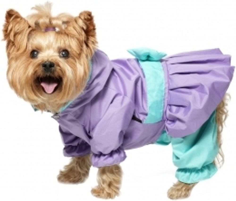 Gamma Комбинезон-дождевик Кокетка для собак, ветронепроницаемый, дюспо/подклад, размер L (32 см)