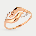 Кольцо из розового золота 585 пробы с фианитами для женщин (арт. 70058600)