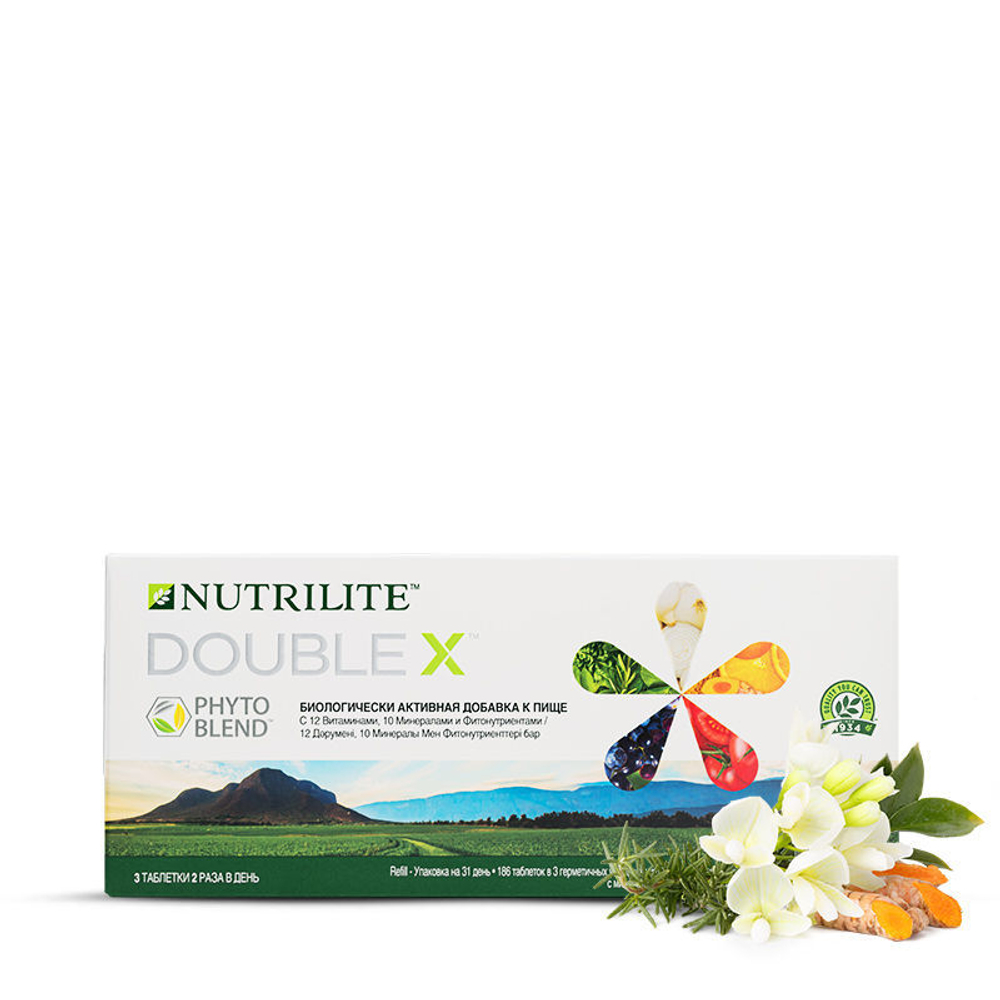 NUTRILITE™ DOUBLE X™ с витаминами, минералами и фитонутриентами (сменный блок 62 дня), 372 таб.
