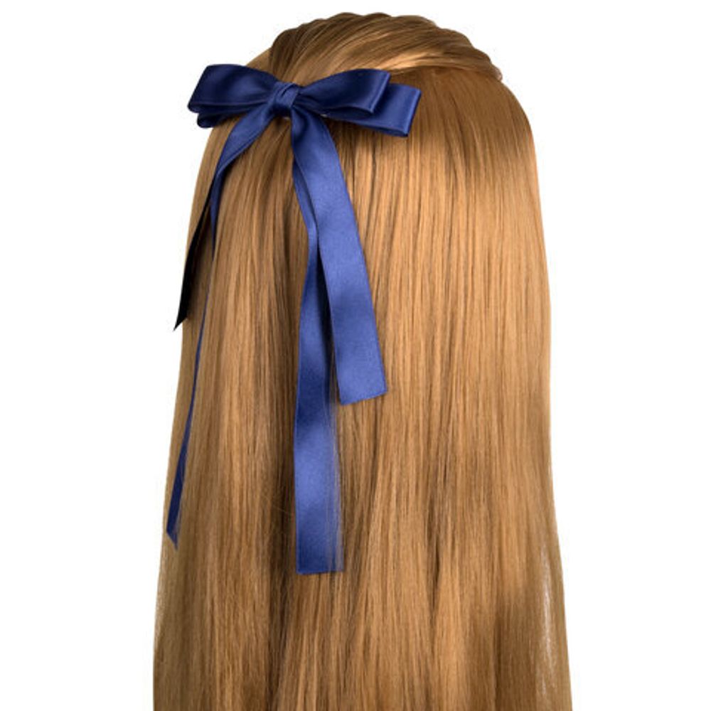 Заколка для волос аллигатор 15x26 см, с бантиком, с длинными хвостиками, АССОРТИ, MONTE VITA, 457111