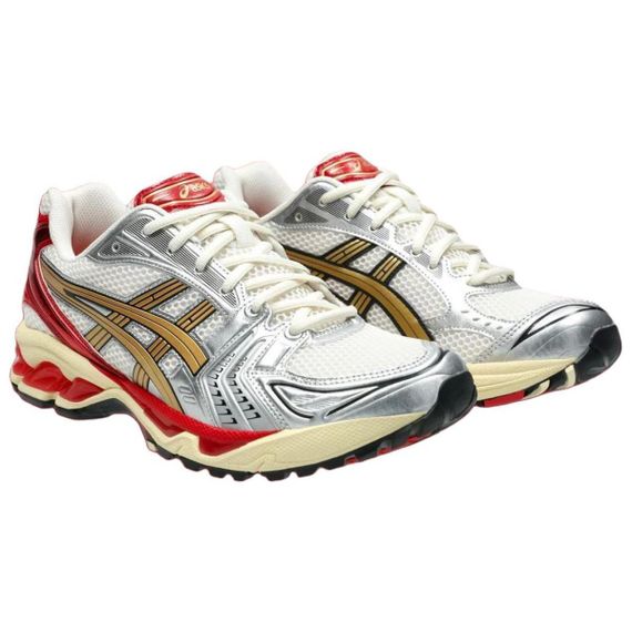 Asics Гель Kayano 14 Беговые кроссовки Низкие Белые серебристые Унисекс