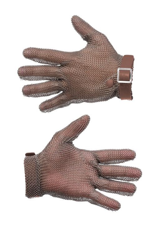 Перчатка кольчужная MANULATEX GCM без манжеты, с полиуретановым ремешком (р. 5-5,5), арт. 8.249