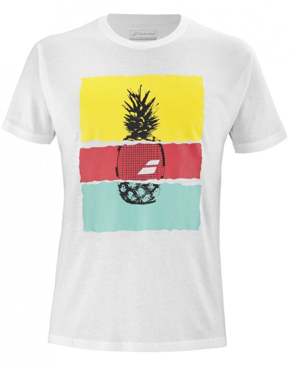 Мужская теннисная футболка Babolat Exercise Message Tee Men - white/angel blue