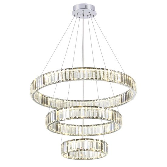 4930/88L L-VISION ODL24 593 хром/прозрачный металл/хрусталь Люстра LED 88W 4000K 10200Лм VEKIA