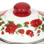 Кастрюля сталь, эмал, 3 л, с крыш, Сиб товары, Рамо, 3MD181M, индукц