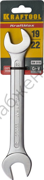 KRAFTOOL 19 х 22 мм, рожковый гаечный ключ (27033-19-22)