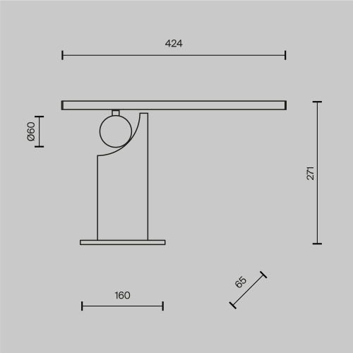 Настольная светодиодная лампа Maytoni Monumento MOD467TL-L9B3K
