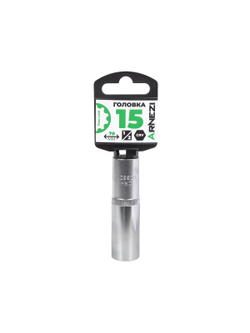 Головка 1/2" Gear Lock 15 мм L=78 мм удлиненная, на холдере Arnezi R0330115