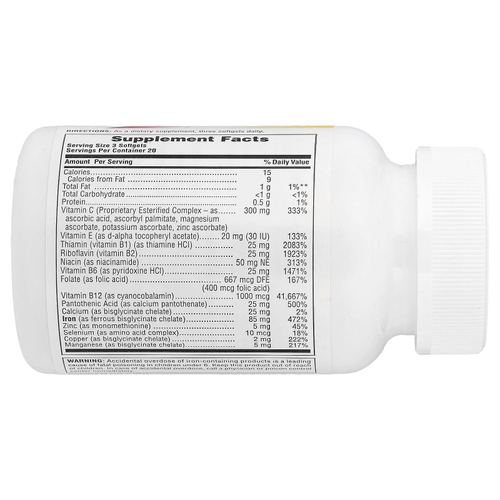 NaturesPlus, Hema-Plex®, железо, 60 капсул быстрого действия