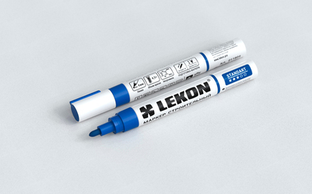Маркер с нитроэмалью 4мм Синий LEKON Standart 011604