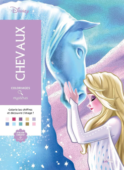Hachette раскраска по номерам Coloriages mystères Disney - Chevaux, 112 стр.